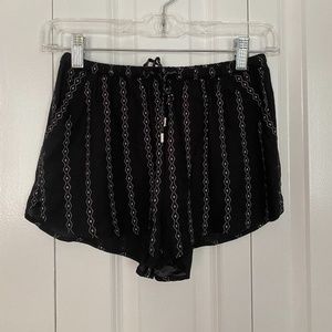 Black & White Flowy Shorts